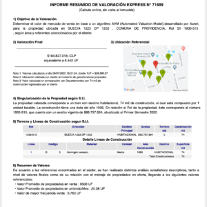 Informe de tasacion digital - Tasaciones Visualiza